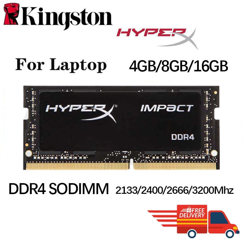 Kingston HyperX Impacto DDR4 RAM 4GB 8GB 16GB 1.2v DDR4 2133Mhz 2400Mhz 2666Mhz 3200Mhz Portátil Para Memória SODIMM