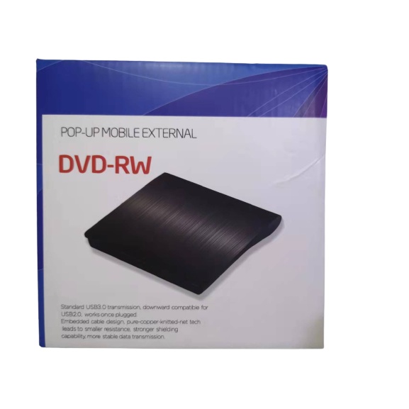 Configuração fina e elegante Gravador de CD externo USB 2.0/3.0 TYPE-C de alta velocidade e unidade óptica de CD-RW DVD ROM para Windows DVD externo portátil Combo Cd DVD Player