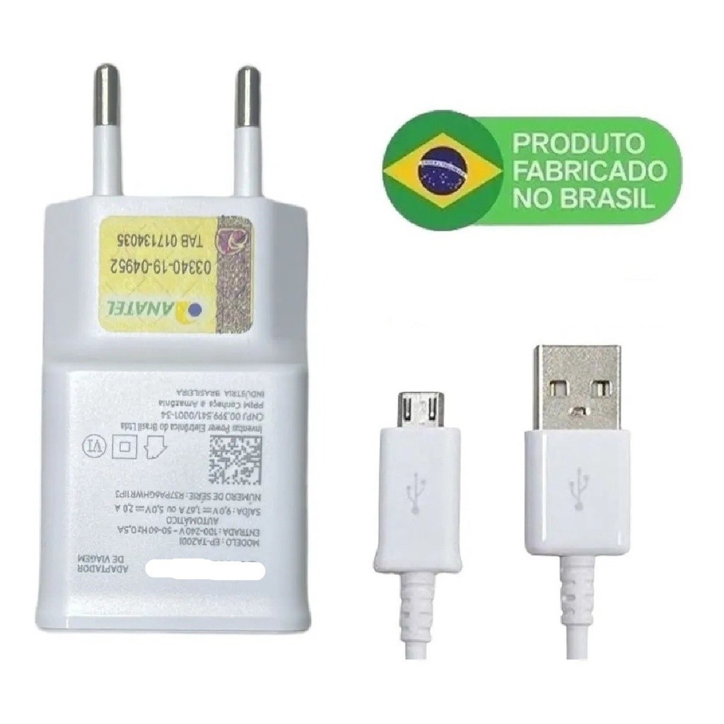 Carregador Para Sam Fast Charge J8 J5 Pro Gala S5 v8 micro usb