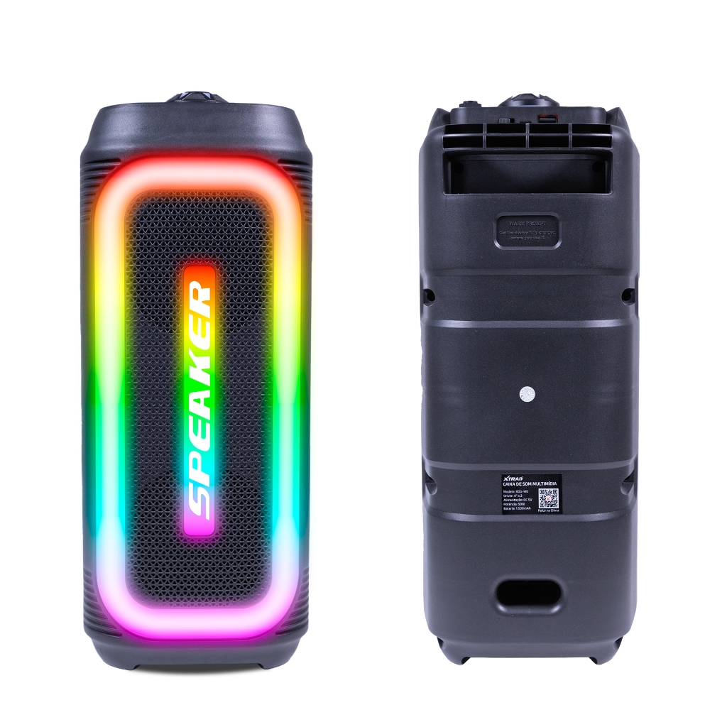 Caixa de som Bluetooth Portátil Com Led RGB Portátil FM USB TWS Mic-in+Rotativo de Volume Para Praia