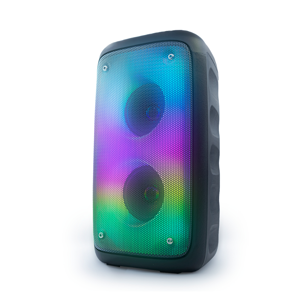 Caixa de som Bluetooth Portátil Média Com iluminação RGB Fm Aux Usb Sb Mic