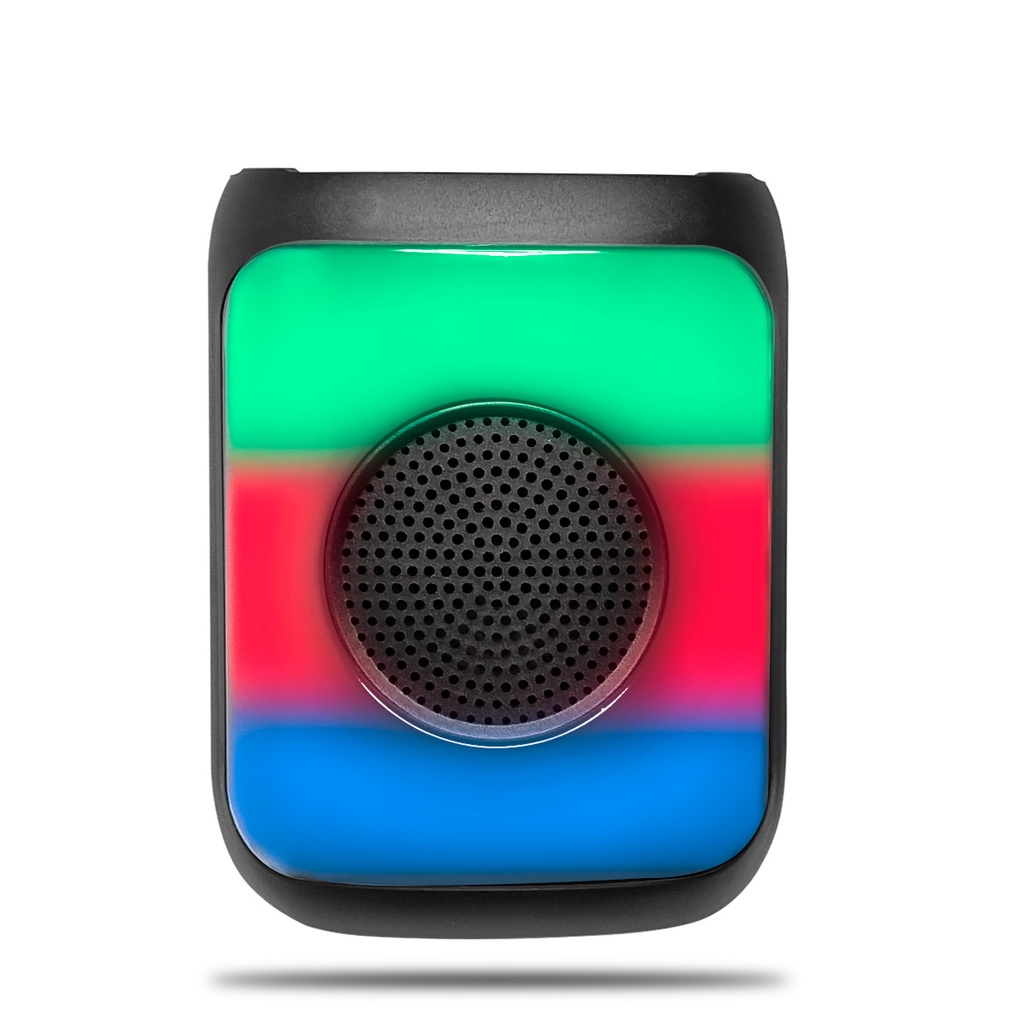 Caixa de som Bluetooth com Luz Led Rgb Portátil FM TWS Entrada USB AUX MIC