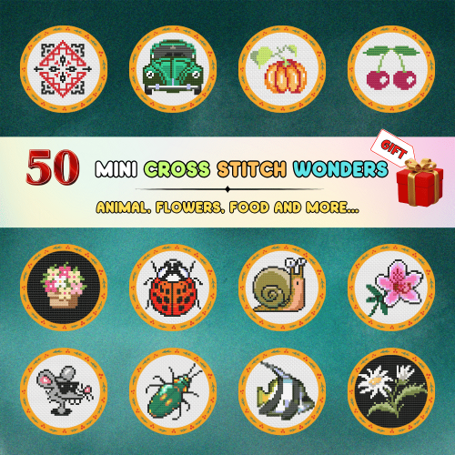 50 Mini Cross Stitch Wonders