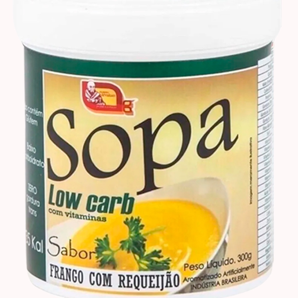 Sopa Low Carb Com Vitaminas Sabor Frango Com Requeijão