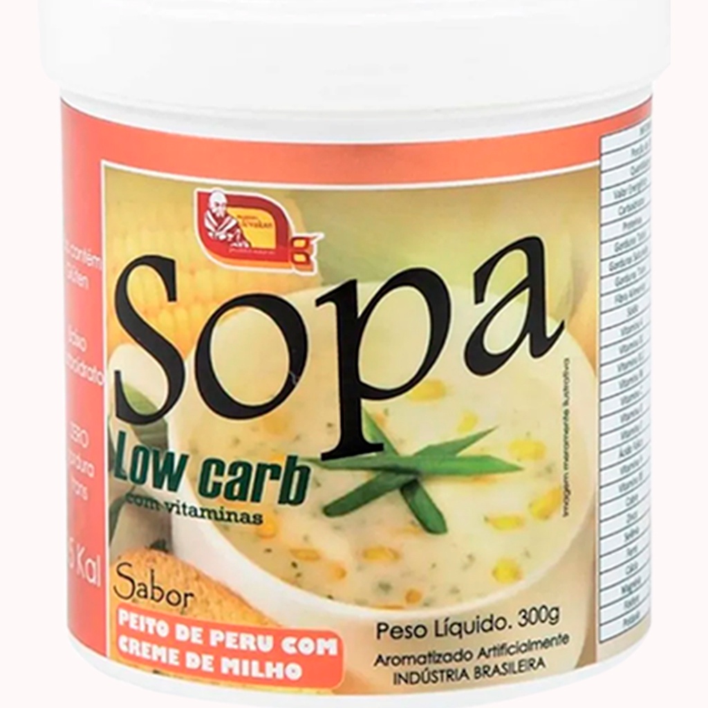 Sopa Low Carb Com Vitaminas 300g Sabor Peito De Peru + Milho