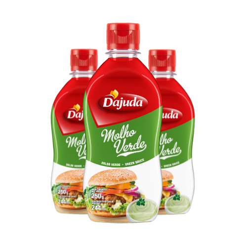 3Un Maionese Verde Salsa DAjuda 250G Para Petiscos Salada De Batatas Churrasco Sanduíche e Taco