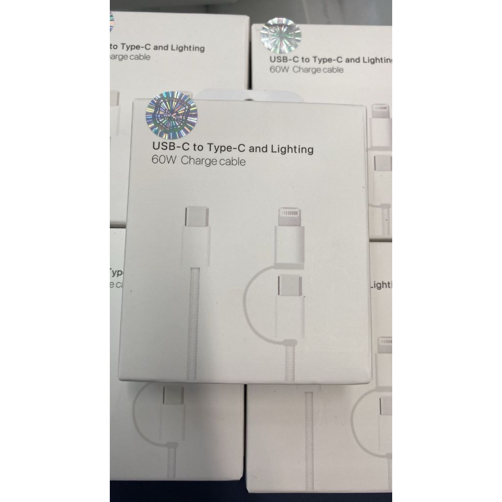 10PÇ USB-C to Type--C and Lighting 60W Charge cable de dados tecido