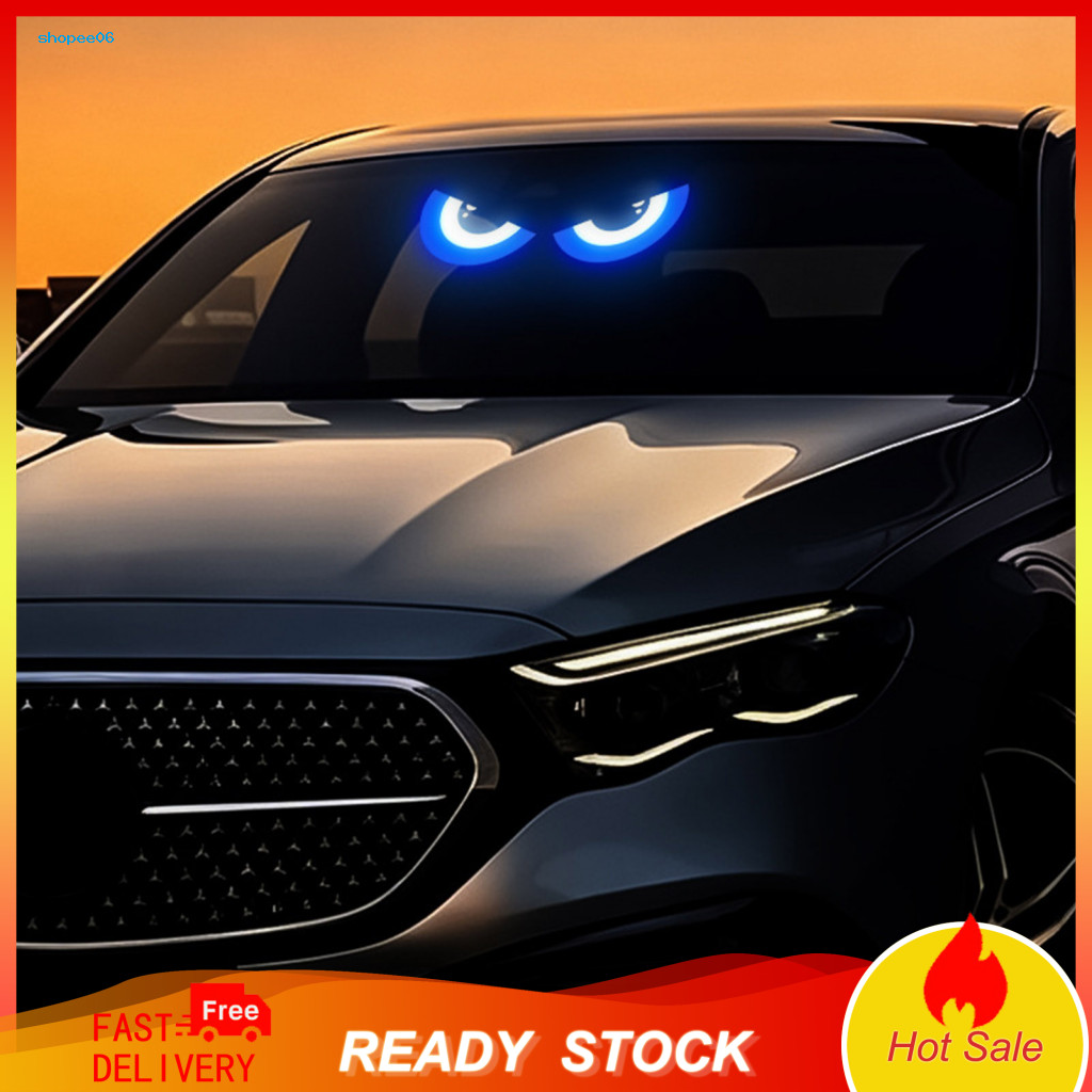 Ambient Kit Car Led Lights Solar Demon Eye Window Light Dynamic Night with Sensor Wireless Usb Rechargeable Suction Cup