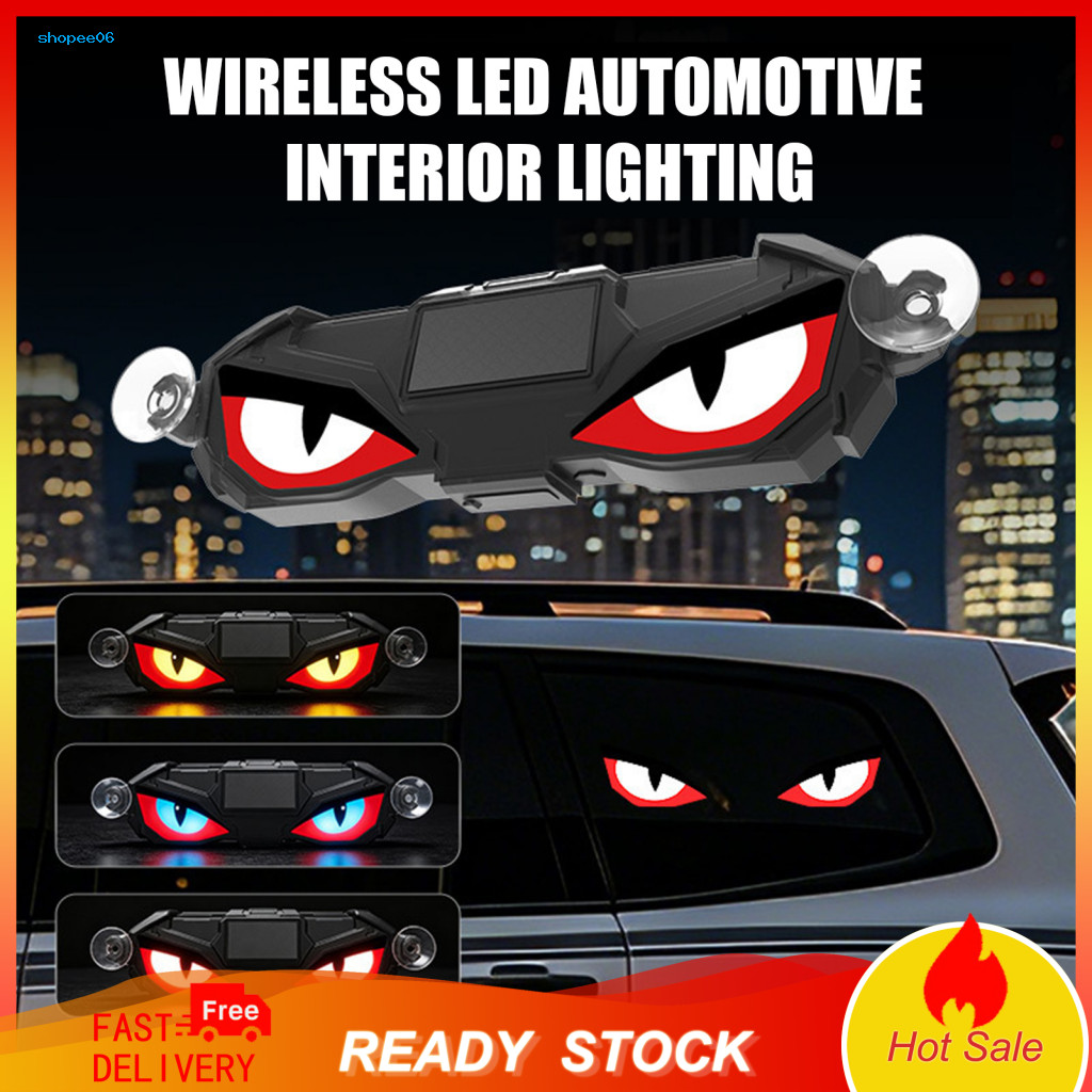 Wireless Led Automotive Light Devil Eye Car Window 3pcs Solar Powered Lights with Suction Cup – Dynamic Auto Windshiel