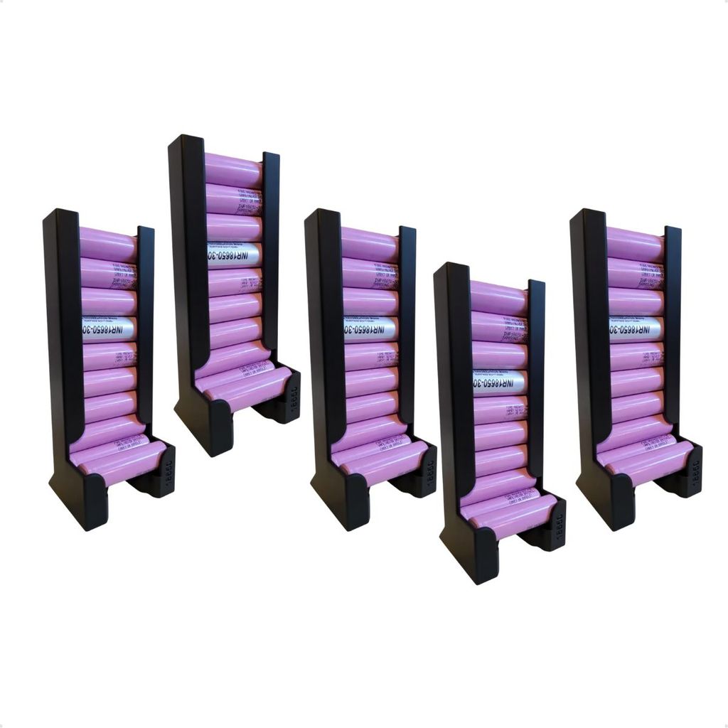 5 Suporte Com Capacidade Para 10 BaterCada Suporte Preto