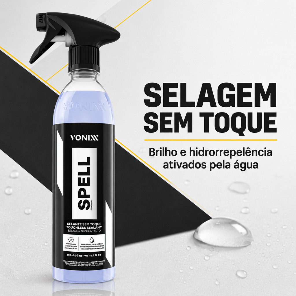 Spell Vonixx 500ml Selante sem Toque à Base de Sílica Brilho Proteção Hidrorrepelente Pintura