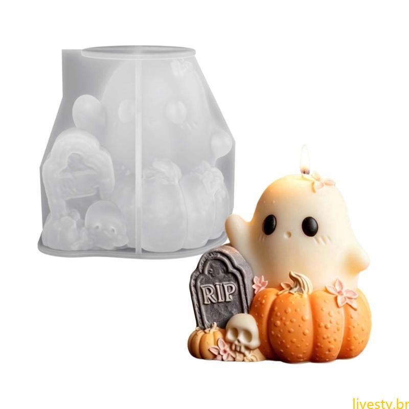 Molde Silicone LIVE Halloweens Para Criação Espectros Abóbora Materiais Resistentes