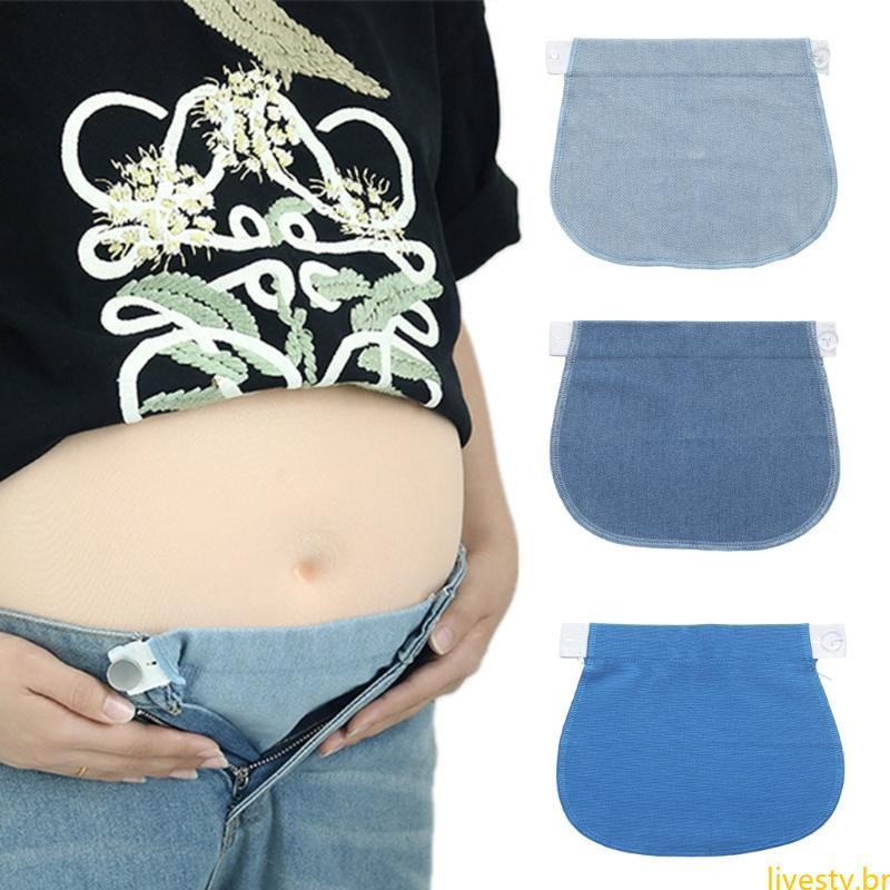 LIVE Botão Extensor Cintura Elástico Ajustável, Ajustador Tecido Para Calças Maternidade E Saias