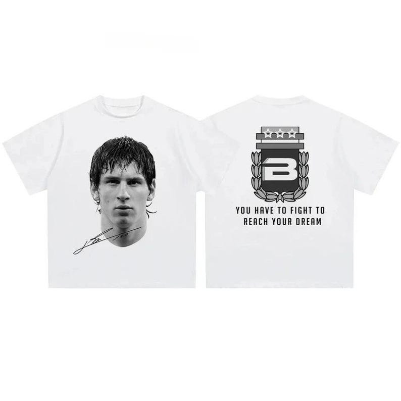Camiseta Branca Unisex Alta Qualidade Design com Imagem de Cara e Texto 
