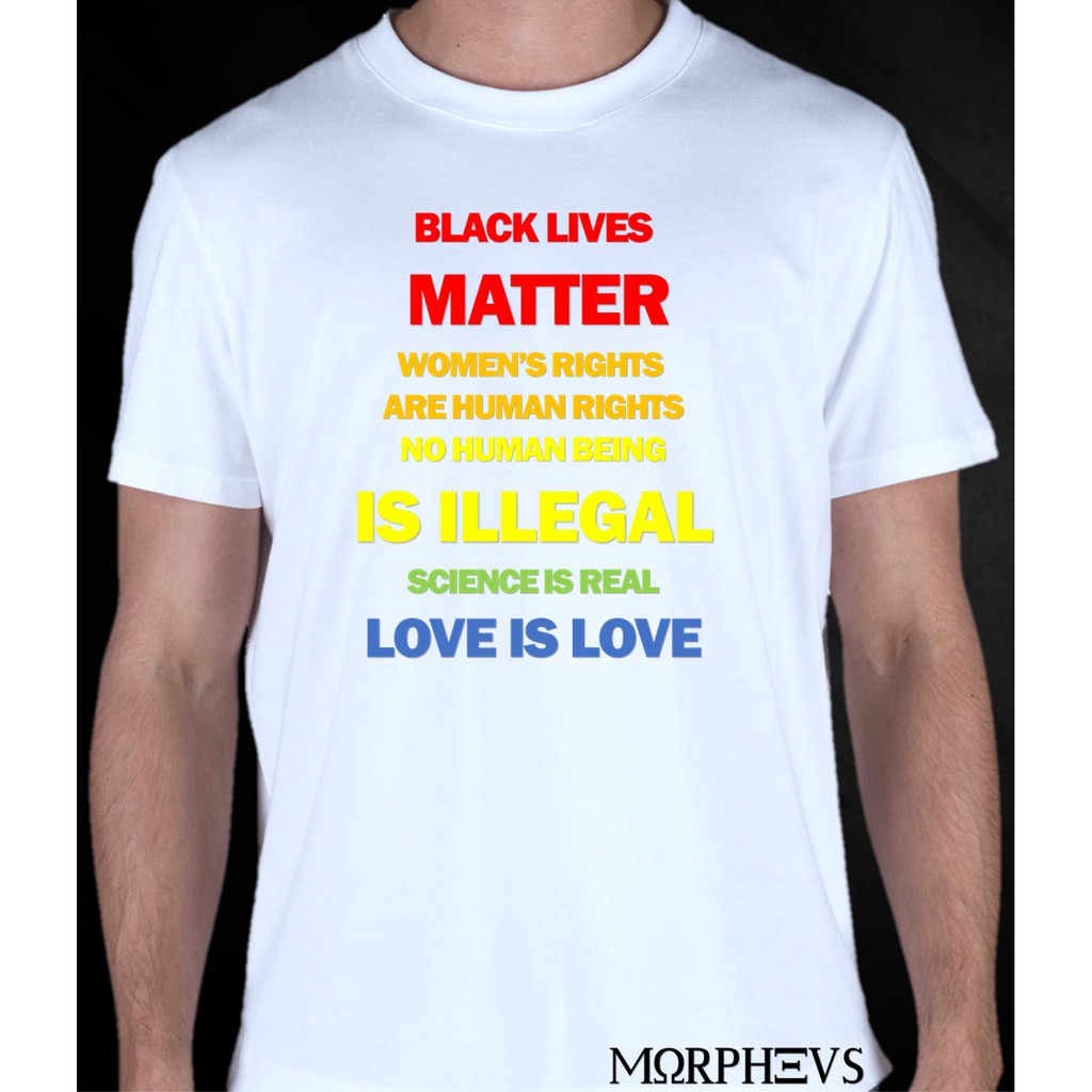 Camiseta Black Lives Matter Women's Rights Camisa Masculina / Unissex