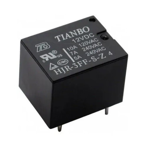 15 Pçs Rele 12v 10a 5 Pinos Tianbo