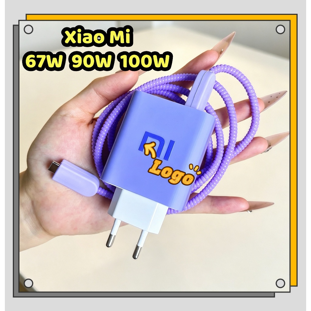 Xiaomi 67W/90W/100W Capa Protetora De Carregador Roxo Compatível Com Evita Danos Ao Cabo