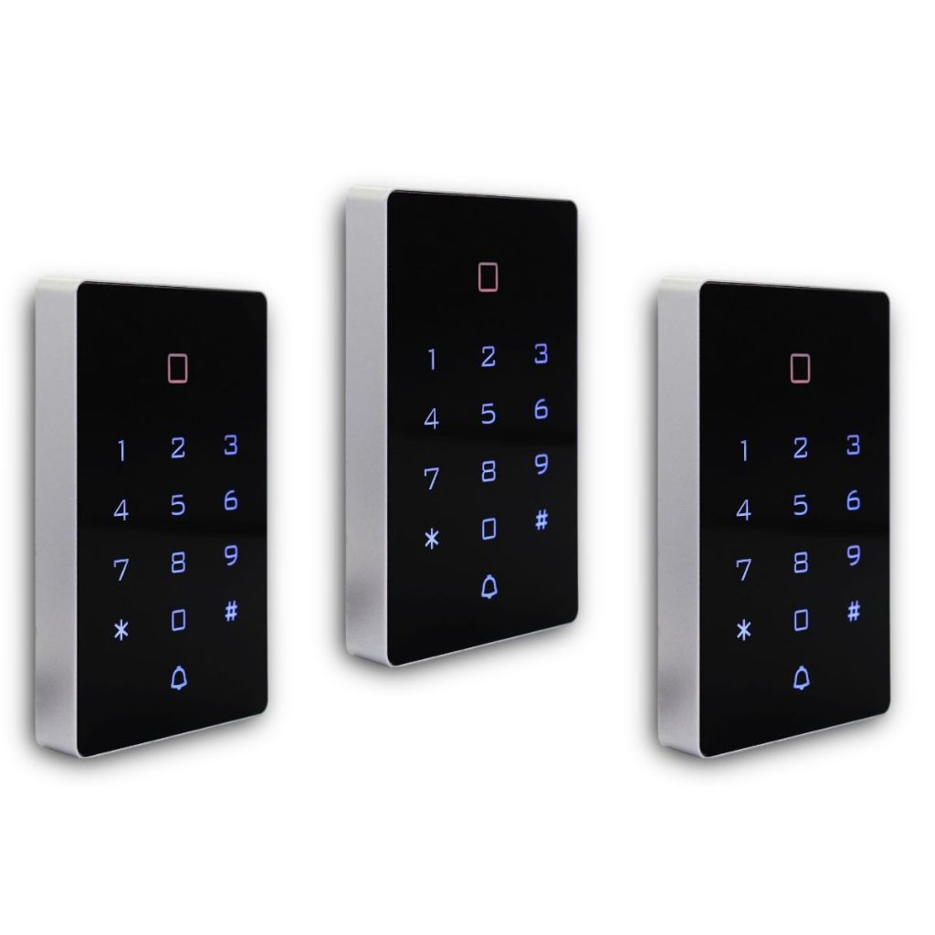 Kit 3 Teclado De Acesso Touch Controle Rfid Digital Leitor Cartão