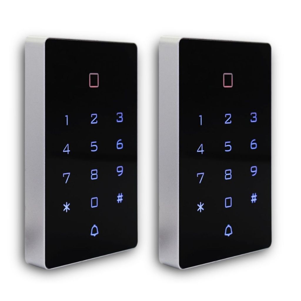 Kit 2 Teclado De Acesso Touch Controle Rfid Digital Leitor Cartão