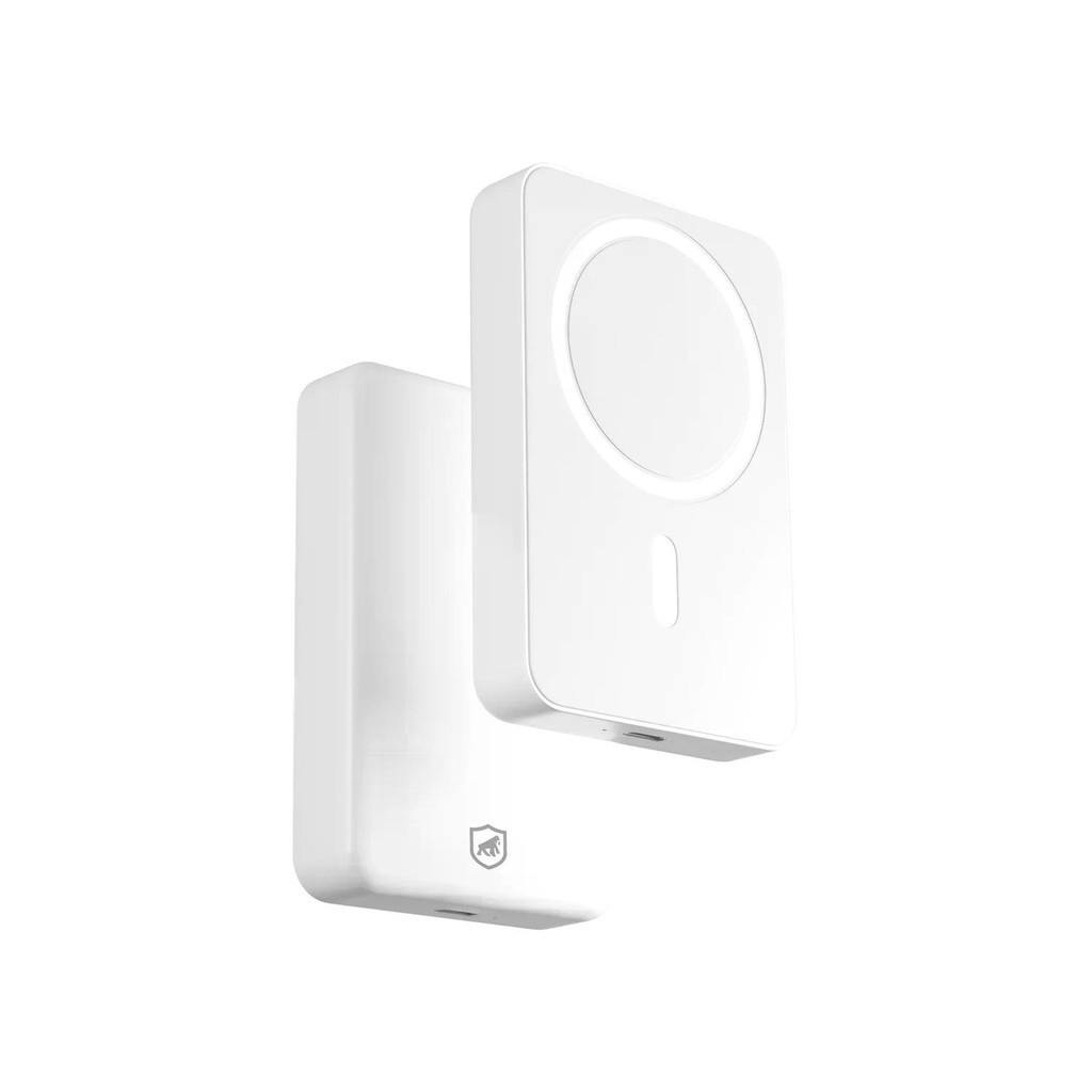 Gshield Power Bank Wireless MagPower Magnético sem fio, Carregador Portátil por Indução Magsafe 5.000 mAh, Branco