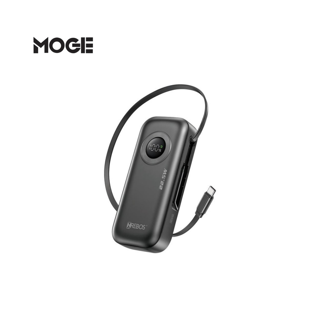 Power Bank 10000mAh Wireless | Carregamento por Indução | Compacto | Hrebos PB-199