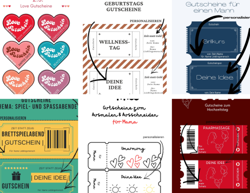 Über 1000 Gutscheine -Änderbar- für jeden Anlass Geschenke
