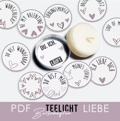 Teelichter mit Botschaften