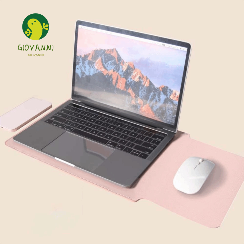 GIOVANNI Capa Para Laptop , Bolsa Ajustável À Prova D'água De 14 Polegadas , Suporte De Couro PU