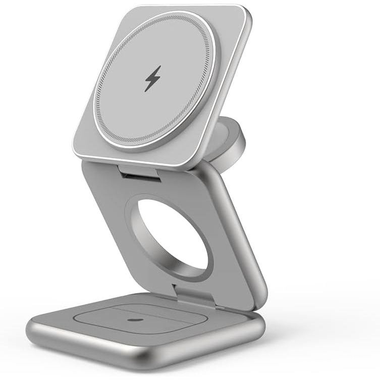 Estação de carregamento sem fio 1214apple série 16pro fast magsafe15 três em um 5w13 dobrável 2w compatível com