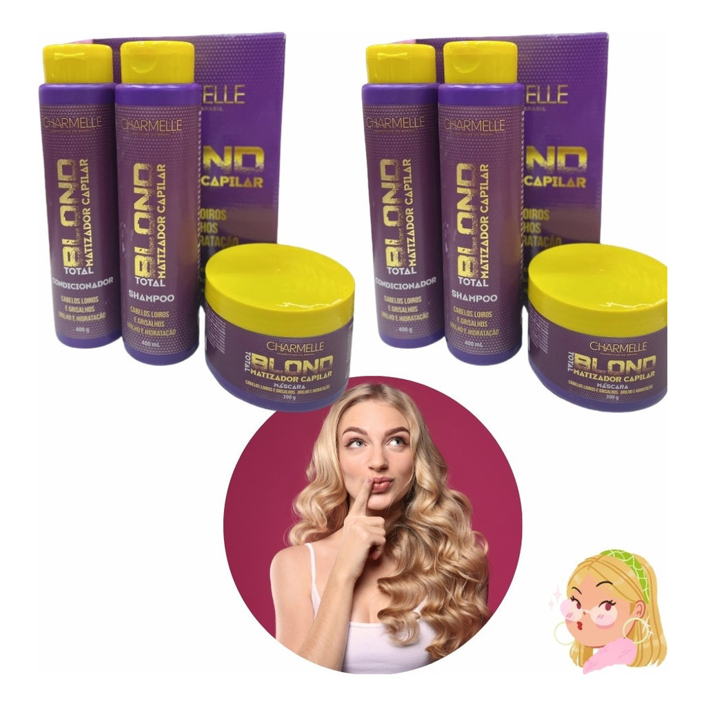 2 Kit Capilar Bold Matizador Hidratação Brilho Profissional