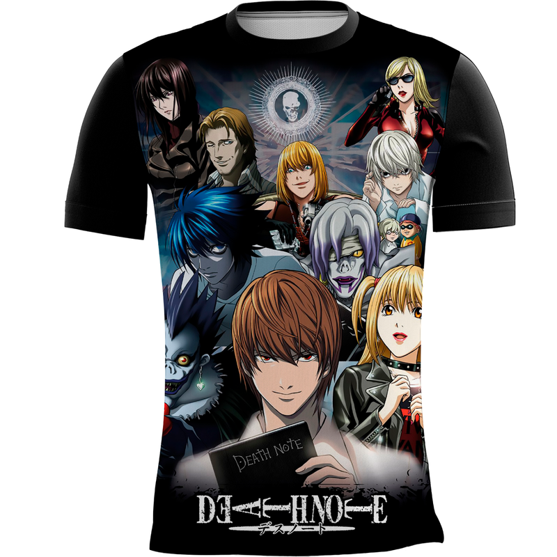 Camiseta Personalizada Estampa Digital Death Note 9_x000D_