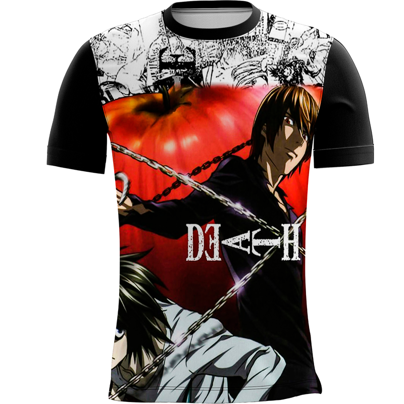 Camiseta Personalizada Estampa Digital Death Note 1_x000D_