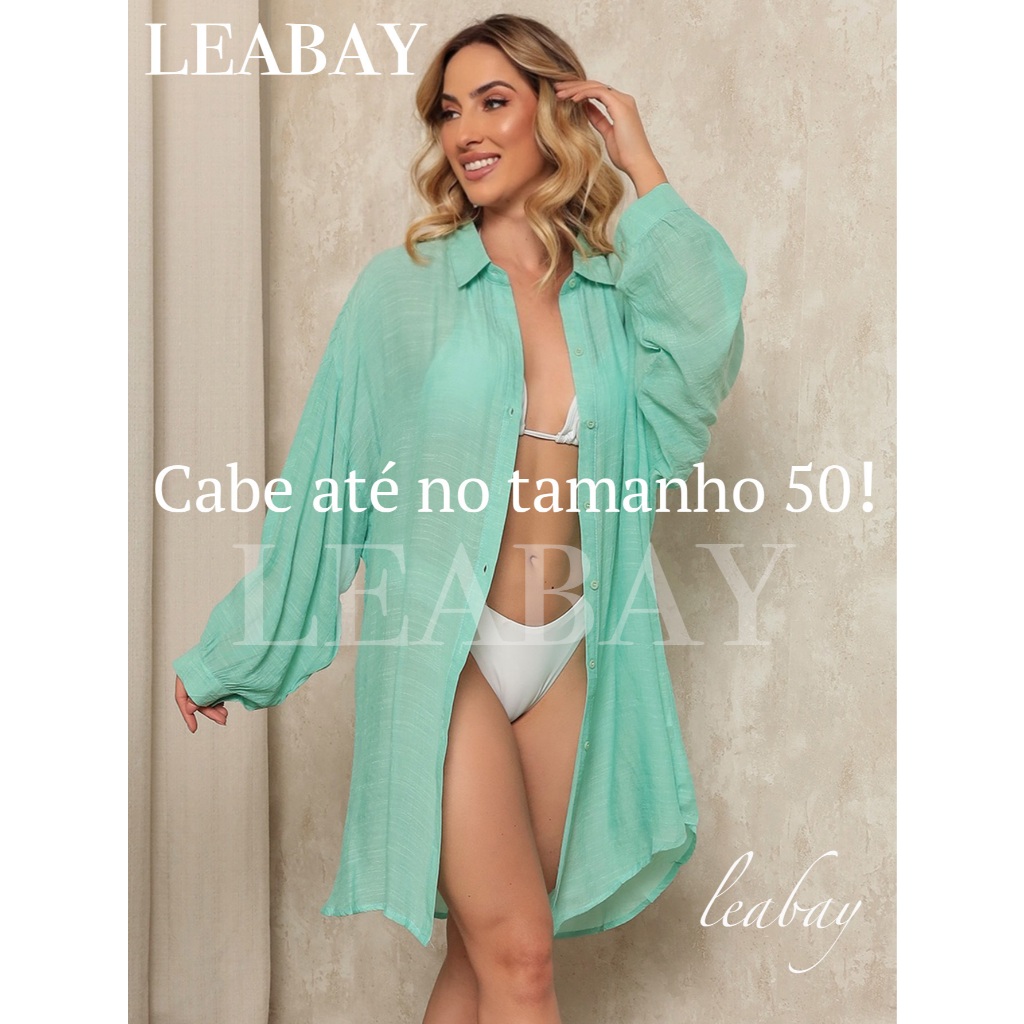 Vestido camisa plus size, Designer saída de praia solta e respirável ，Estilo coreano simples camisa.