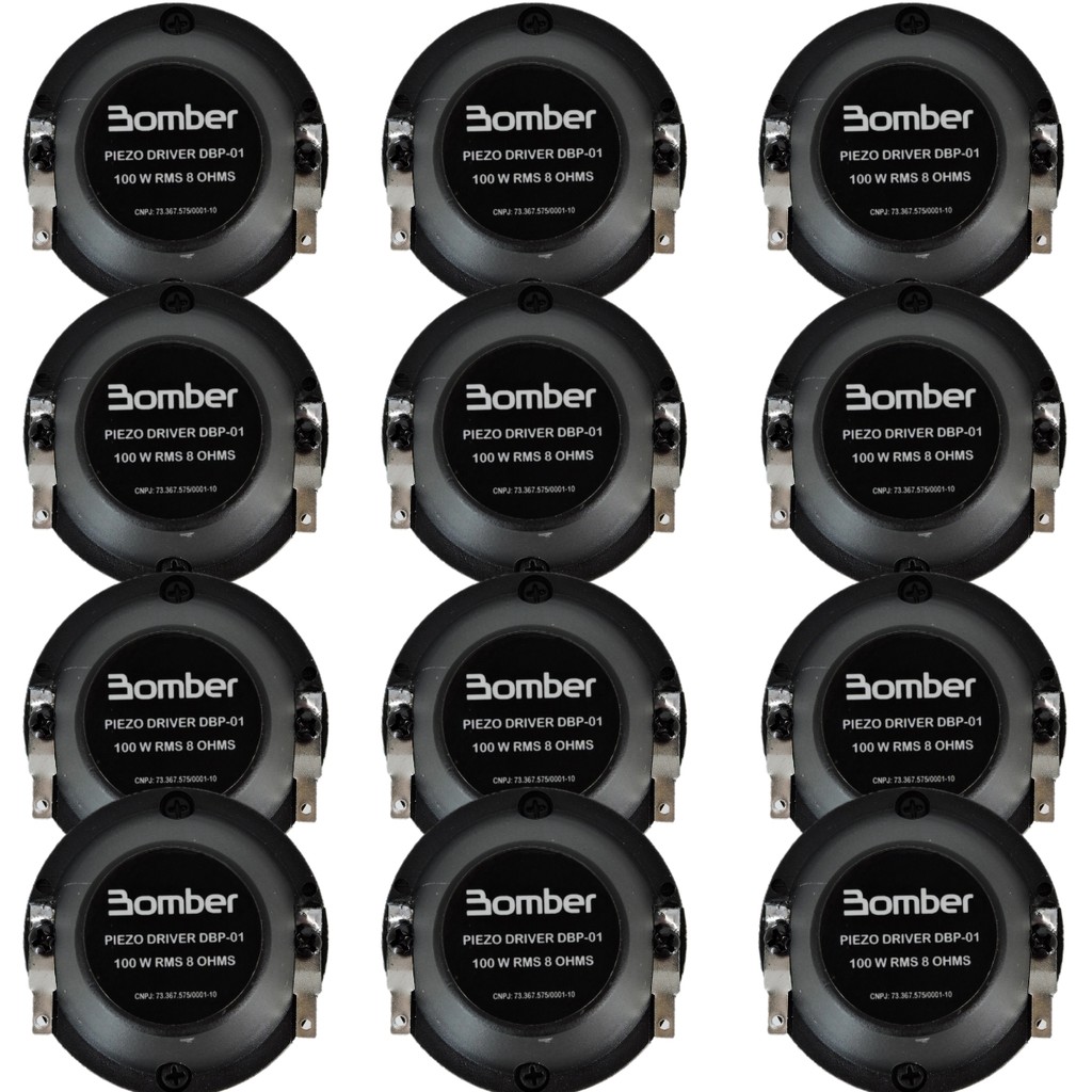 Kit 20 Drivers Bomber DBP01 100W RMS 8 Ohms Para Som Automotivo Potente Completo Pro