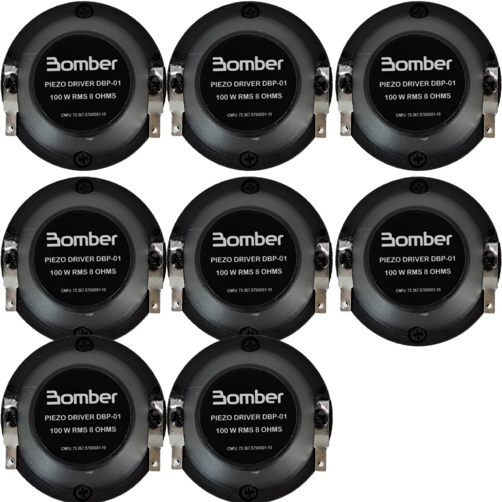 Kit 8 Drivers Bomber DBP01 100W RMS 8 Ohms Para Som Automotivo Potente Completo Qualidade Pro PlusX