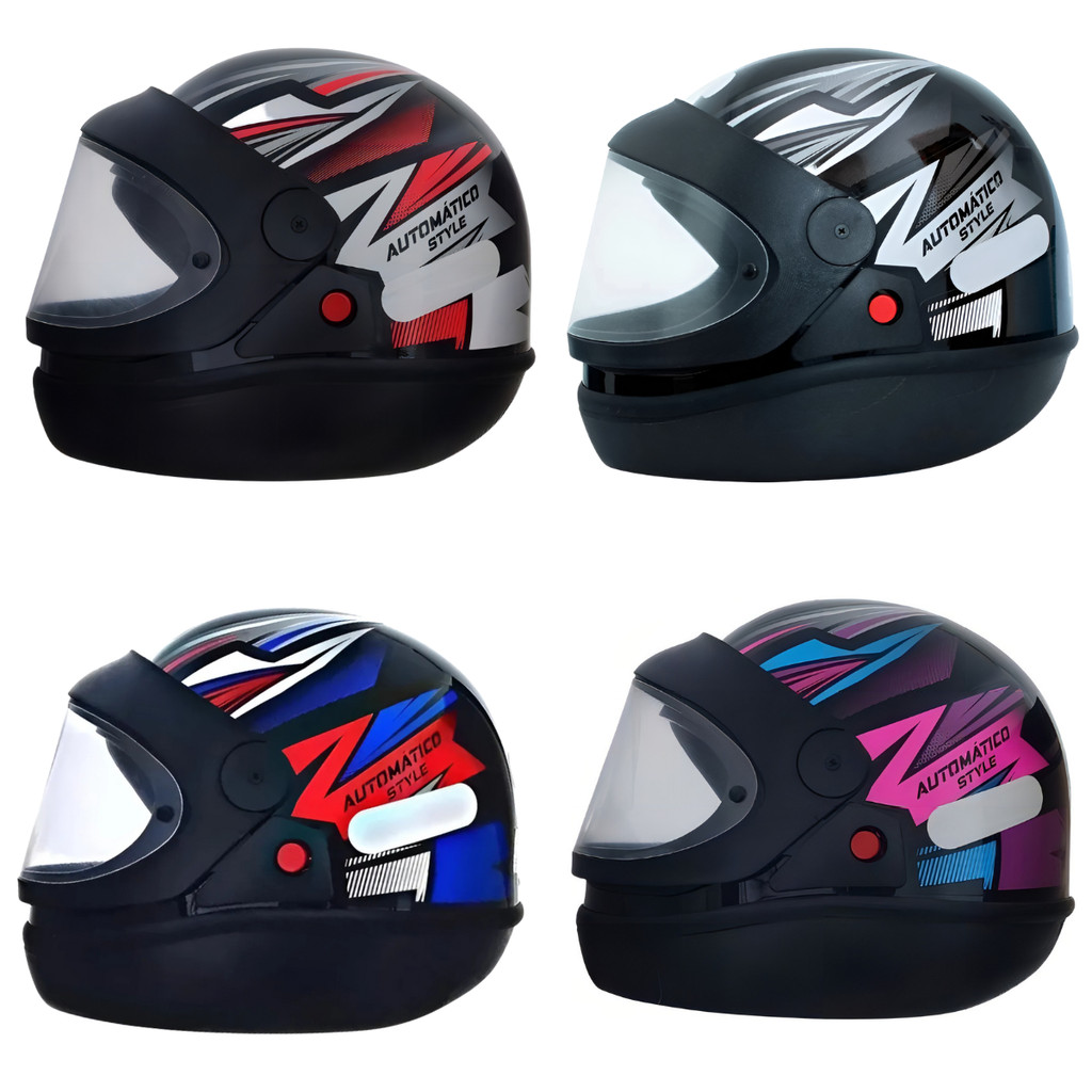 Capacete Moto Ebf Style Automático Fechado Preto Automatico