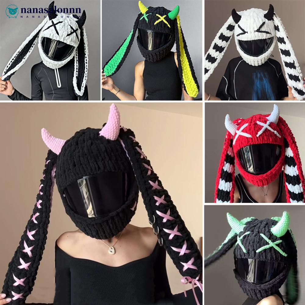 NANASALONNN Capa Universal De Pelúcia Para Capacete De Motocicleta Coelho Completo Capas De Presentes De Natal Estilo De