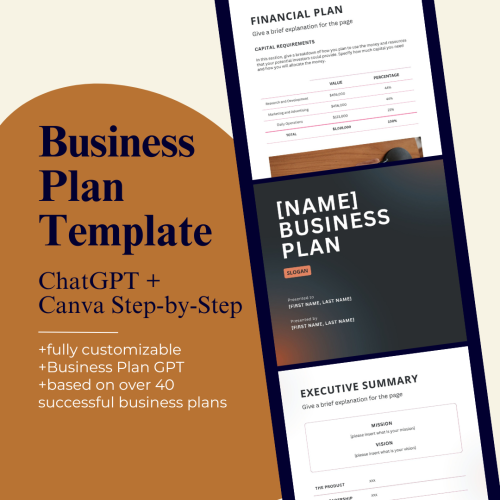 Business Plan BUNDLE: Vorlage + Canva + GPT + Anleitung
