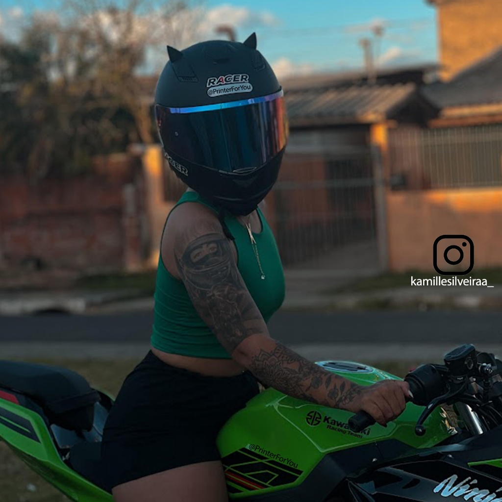 Chifres Decorativos – Chifrinho Diabo para Capacete Motoqueiro –PEQUENO– Estilo Único, Personalize Seu Rolê