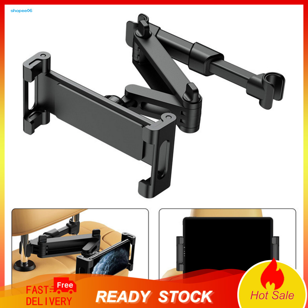 Car Headrest Tablet Holder Phone Mount for Rear Adjustable Telescopic 360° Rotating Stand for Cars Suvs Trucks – Secu