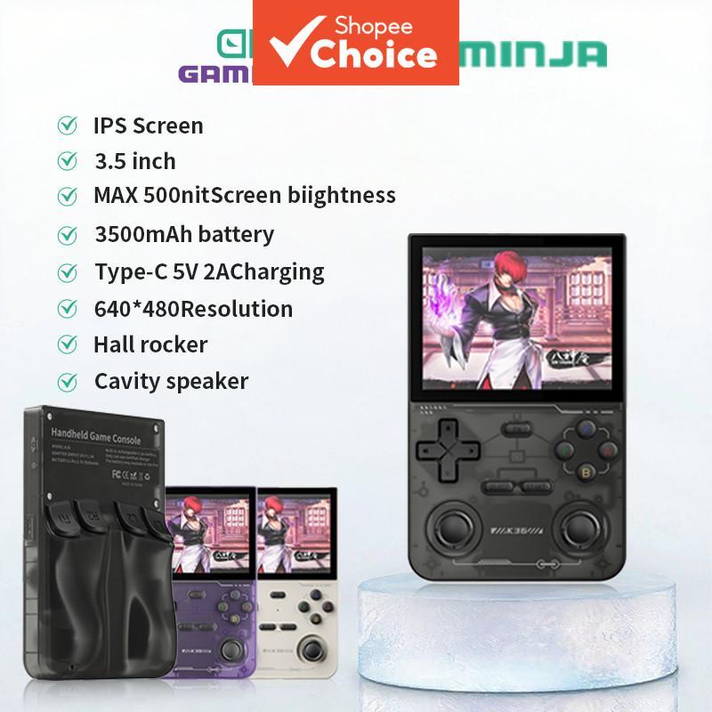 GAMINJA K36 Console de Jogos Portátil Tela IPS 3,5 16000 Jogos Open Source Player / para PS1 PSP DC N64 SS