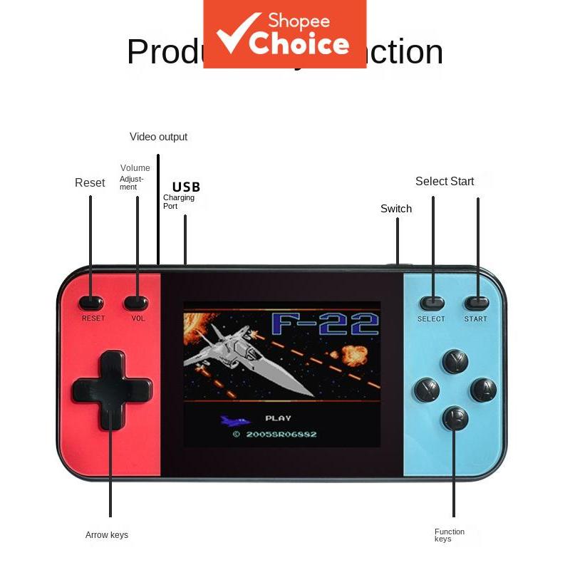 Console de jogos portátil retrô Q8 com 600 jogos clássicos integrados, estação 780A PVP PXP SUP Mini Player de vídeo com