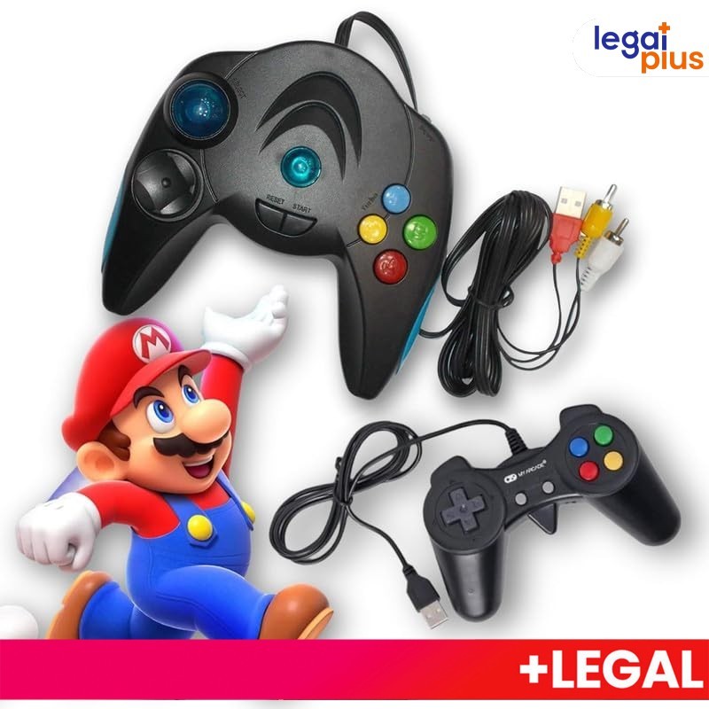 Controle de Jogo Drumstone 100+ Em 1 AV USB Dual Player Plug and Play Economia