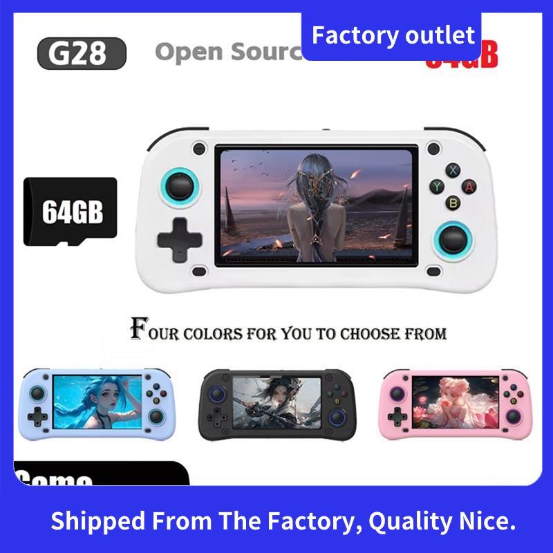 G28 Retro Console De Videogame Portátil 64GB Linux Game Player 4.3 Polegada Tela HD Compatibilidade 20 + Emuladores D