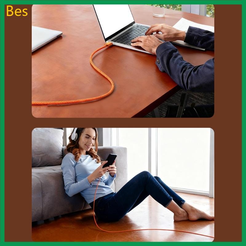 Bes Data Transfer Type C Para Extremidade Ângulo Reto Carregamento 3A 45 W Telefones, Tablets E Laptops