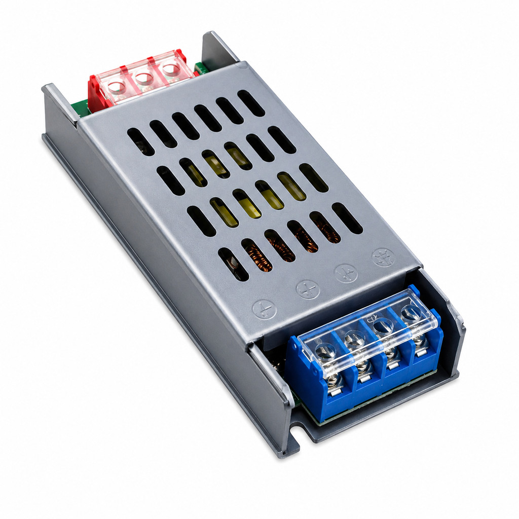 Fonte Chaveada Mini Slim 12V 10A 120W Bivolt Automática para Fita LED CFTV Painel LED Som Automotivo e Eletrônicos