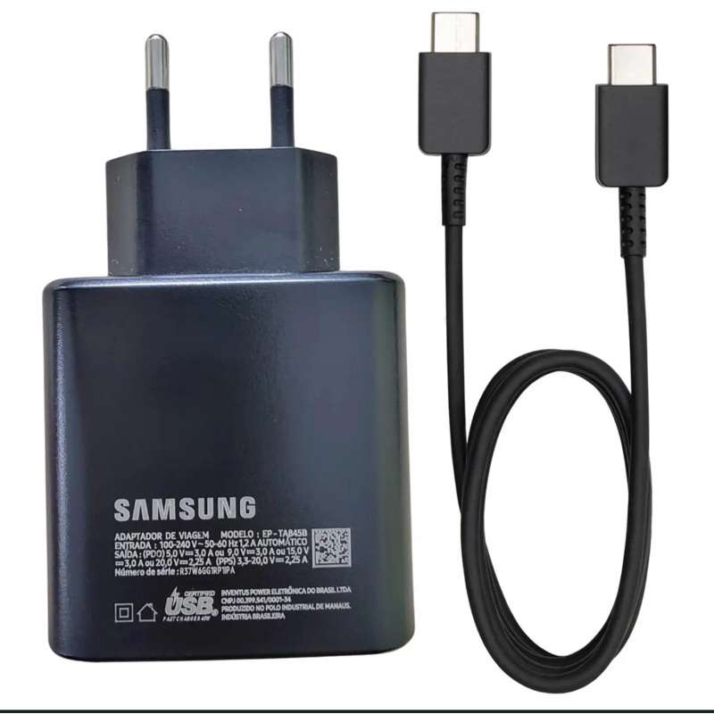 Carregador Samsung Galaxy Book2 45w Super Fast Charging