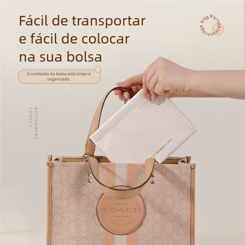 Nova Bolsa de Fechamento Simples - Mini PU para Fones e Armazenamento de Moedas