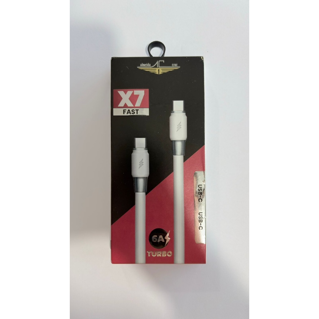 CABO ALMEIDA CRUZ X7 FAST TIPO-C X TIPO-C 120W 6A 1.3M C/ NF