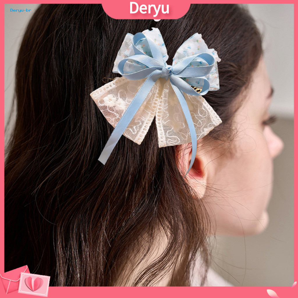 Baby Bow Hairpin Mesh Hair Clip Soft Embroidery Lace Bowknot for Girls Elegant Side Cute Accessory for Gentle Hairstyles